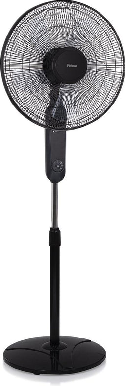 Extra stille digitale ventilator staand - Tristar VE-5880 - Stille Statiefventilator- DC motor - Ventilatoren met afstandsbediening - Geschikt voor slaapkamer - 40 cm - zwart - 24 verschillende luchtstroomsterktes - draaifunctie