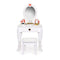 Kaptafel kind - met spiegel en kruk - 50x33x92,5 cm - wit