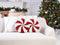 SWIRL CANDY - Sierkussen set van 2 - Rood/Wit - 40 cm - Polyester