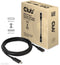 Club 3D CAC-1529 - USB Gen1 Type-C Extensie kabel - 5Gbps 60W (20V/3A) 4K60Hz - Zwart (2m)