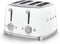 SMEG TSF03WHEU - Broodrooster - 4 brede sleuven 2000 W - Wit