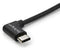 Startech.com USB-C kabel - rechtshoekig M/M - 1 m - 3 A - Zwart