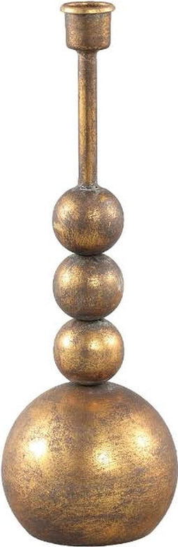 PTMD Rindy Ronde Kandelaar - H30 x Ø10 cm - Metaal - Messing