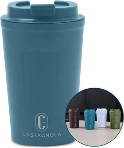 Castagnola Thermosbeker - Koffiebeker To Go - 380 ML - Blauw
