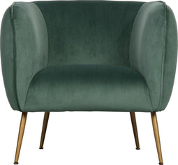 WOOOD Scout Fauteuil - Velvet - Groen - 71x79x71