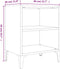 vidaXL - Nachtkastje - met - metalen - poten - 40x30x50 - cm - bruin - eikenkleur
