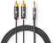 Nedis CATB22200GY20 - Kabel 3.5mm naar RCA - 200cm - Grijs