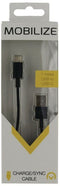 Mobilize MOB-22158 - USB-A naar USB-C kabel - 1 meter - Zwart