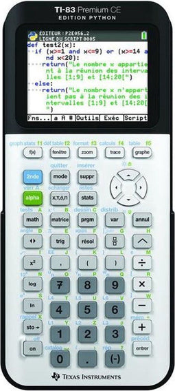 Texas Instruments TI 83 Premium CE calculator Pocket Wetenschappelijke rekenmachine Zwart Wit