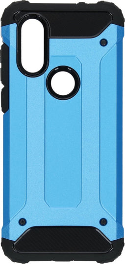 iMoshion Hoesje Geschikt voor Motorola One Vision Hoesje - iMoshion Rugged Xtreme Backcover - Lichtblauw