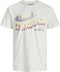 Jack & Jones JORAIDENS TEE SS CREW NECK - T-shirt korte mouw met hawaii print - Cloud Dancer - Maat S