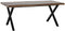 Eettafel Zwart Metaal Bruin 180 x 90 x 75 cm DMF