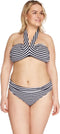 Sapph Roadtripper - Padded Bandeau Dames Bikinitopje - Navyblauw-witgestreept - Maat 70G