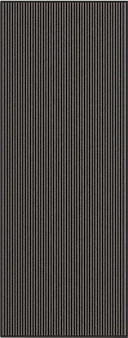 vidaXL - Deurmat - 115x300 - cm - gestreept - zwart - en - grijs
