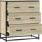 vidaXL - Dressoir - 68x35x76 - cm - bewerkt - hout - en - metaal - sonoma - eikenkleur