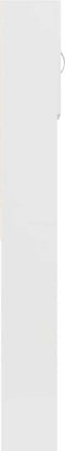vidaXL - Wasmachinekast - 64x24x190 - cm - bewerkt - hout - hoogglans - wit