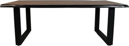 HSM Collection Eettafel Rechthoekig U-poot 120cm Walnoot Bruin Acaciahout/Metaal