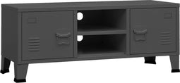 vidaXL - Tv-meubel - industrieel - 105x35x42 - cm - metaal - antracietkleurig
