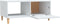 vidaXL - Salontafel - 89,5x50x40 - cm - bewerkt - hout - wit