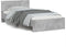 vidaXL - Bedframe - met - hoofdeinde - bewerkt - hout - betongrijs - 100x200 - cm