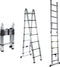 Detoolz DZ-C247 - Telescopische ladder - 14 treden 4,4 m - Aluminium