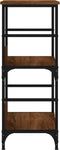 vidaXL - Boekenrek - 50x33x82 - cm - bewerkt - hout - bruin - eikenkleur