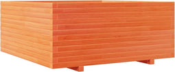 vidaXL - Plantenbak - 110x110x49,5 - cm - massief - grenenhout - wasbruin