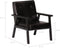 vidaXL Fauteuil echt leer zwart