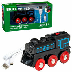 BRIO Oplaadbare locomotief met mini USB- kabel - 33599 - Treinbaanonderdeel