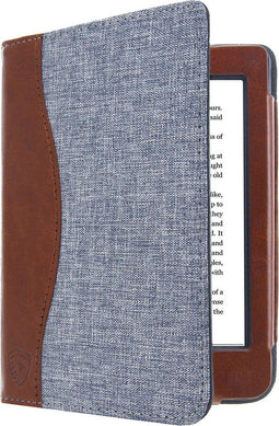 Jeans Hoesje Geschikt voor Kobo Nia Sleepcover Hoesje - Cover Blauw - ereader hoesje - cover