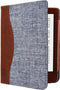 Jeans Sleepcover Geschikt voor Tolino Shine 4 Hoes Blauw / Cognac
