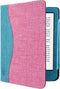 Jeans Sleepcover Geschikt voor Tolino Shine 4 Hoes Roze / Turquoise