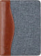 Jeans style RFID Paspoort hoesje Anti Skim / Paspoorthouder Blauw - Cognac