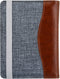 Jeans style RFID Paspoort hoesje Anti Skim / Paspoorthouder Blauw - Cognac