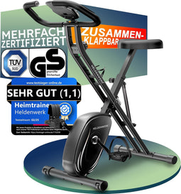 Heldenwerk Hometrainer - Inklapbaar - Belastbaar tot 150KG - Zwart