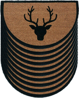 SVJ Deurmat Hert Rechthoekig - 45 x 75 cm - Kokos - Bruin - Set van 10