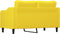 vidaXL - Tweezitsbank - 140 - cm - stof - lichtgeel