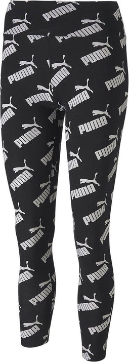 PUMA Amplified AOP Leggings - Dames Legging - 95% katoen - Puma Black - Maat XS