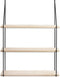 LIFA LIVING Wandrek - Industrieel - 3 planken - Zwart