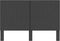 vidaXL - Hoofdbord - 140x200 - cm - stof - donkergrijs