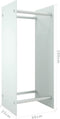 vidaXL - Haardhoutrek - 40x35x100 - cm - gehard - glas - wit