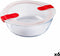 Hermetische Lunchtrommel Pyrex Cook&heat 26 x 23 x 8 cm 2,3 L Rood Glas (6 Stuks)