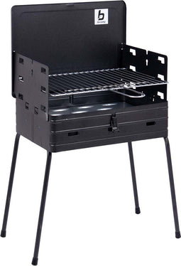 Bo-Camp - Barbecue - Koffermodel - Verstelbaar rooster - Zwart - 40x30 cm