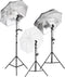 vidaXL - Fotostudioset - met - verlichtingsset, - achtergrond - en - reflector