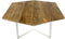 SVJ Salontafel 6-hoek - 56x73x45 cm - Metaal - Wit/Bruin - Set van 2