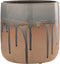 J-Line bloempot Druppel - keramiek - beige/grijs - large - Ø 22 cm