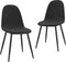 vidaXL - Eetkamerstoelen - 2 - st - fluweel - zwart