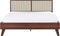 MONPAZIER - Tweepersoonsbed - Donkerhout - 180 x 200 cm - Rotan