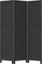 vidaXL - Kamerscherm - met - 3 - panelen - massief - paulowniahout - zwart