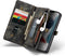 Caseme - vintage 2 in 1 portemonnee hoes - Geschikt voor iPhone 13 Pro Max - Zwart